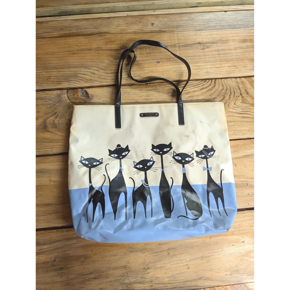 Kate Spade Jazz Cats Bon Shopper Tote Bag